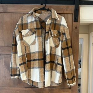 Plaid Shacket - size Medium